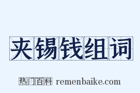 夹锡钱组词是什么意思的图片